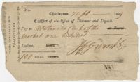 Cashier's Check from John F. Grimke to Stevens Clerk, February 21, 1809