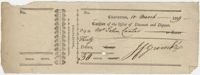 Cashier's Check from John F. Grimke to John Cantor, March 10, 1809