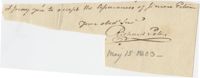 Thomas S. Grimke Autograph Collection, autograph of Richard Peters of the Continental Congress and Judge from Pennsylvania, May 15, 1803