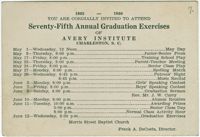 Invitation to commencement exercises