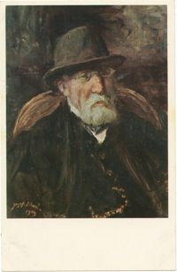 Israels, J. - Self-portrait with a hat / ישראלס, י. - דיוקן עצמו עם קובע