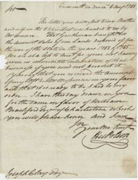 Letter to Joseph Clay from Hugh Polson, August 6, 1788