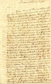 Letter from James Mitchell Varnum to Nathanael Greene