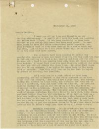Letter from Sidney Jennings Legendre, September 11, 1945