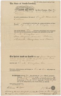 Bill of Sale to S.M. Drayton [Sarah Marie Drayton] for the purchase of four slaves, March 21, 1834
