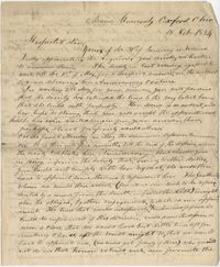 Letter to Thomas S. Grimke from the Erodelphian Society, Miami University, February 15, 1834