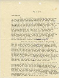 Letter from Sidney Jennings Legendre, May 9, 1944