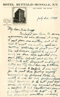 Letter from Fong Lee Wong to Laura M. Bragg, July 26, 1929