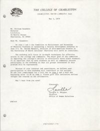 Letter from Lucille S. Whipper to William Saunders, May 3, 1979