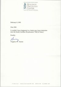 Letter from Virginia W. Deerin to William Saunders, February 9, 1993