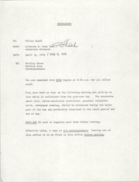 COBRA Memorandum, April 14, 1976