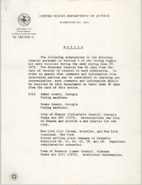 United States Department of Justice Notice, June 1975
