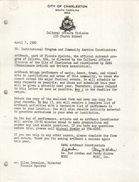 City of Charleston Memorandum, April 7, 1980