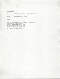 Charleston Branch NAACP Memorandum, September 20, 1994