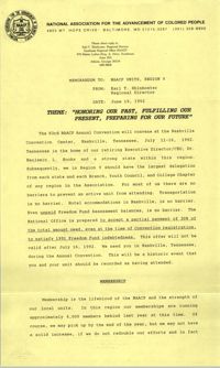 NAACP Memorandum, June 19, 1992