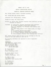 NAACP Region V Organizational Meeting, July 13, 1992
