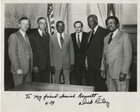 Photograph of Isaiah Bennett, Dick Riley, and Others, April 1979