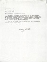 Letter from J. Hagy to Millicent Brown, June 4, 1992
