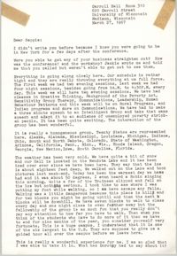 Letter from Bernice Robinson to Septima P. Clark, March 27, 1967