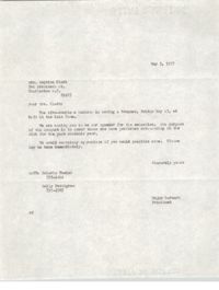 Letter from Major Bernard to Septima Clark, May 3, 1977