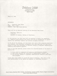 Trident Task Force Memorandum, March 10, 1978