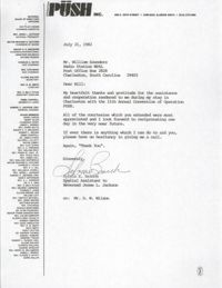 Letter from Sylvia E. Branch to William Saunders, July 21, 1982