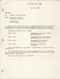 Trident United Way Memorandum, January 7, 1980