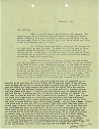Letter 2 from Sidney Jennings Legendre, March 8, 1944