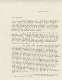 Letter from Sidney Jennings Legendre, March 25, 1943