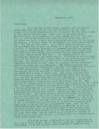 Letter from Sidney Jennings Legendre, March 28, 1943