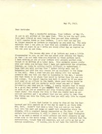 Letter from Sidney Jennings Legendre, May 29, 1943