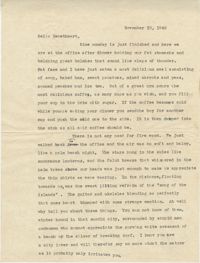 Letter from Sidney Jennings Legendre, November 10, 1942