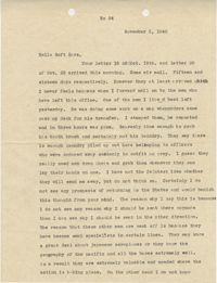 Letter from Sidney Jennings Legendre, November 5, 1942