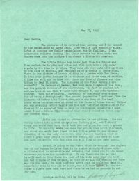 Letter from Sidney Jennings Legendre, May 27, 1943