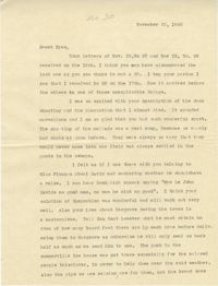 Letter from Sidney Jennings Legendre, November 20, 1942