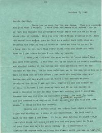 Letter from Sidney Jennings Legendre, October 1, 1942