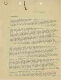 Letter from Sidney Jennings Legendre, October 7, 1945