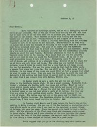 Letter from Sidney Jennings Legendre, October 3, 1945