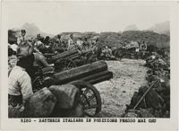 The Italian battery during the Battle of Maychew