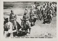 Achille Starace leading his soldiers through Ethiopia