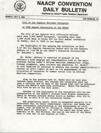 NAACP Convention Daily Bulletin, July 8, 1990