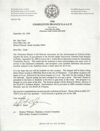 Letter from Dwight C. James to Etta Clark, September 20, 1994