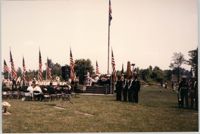 Photograph of a Ceremony at the Avenue of Flags in the Veterans Garden