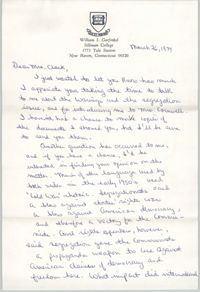 Letter from William I. Garfinkel to Septima P. Clark, March 26, 1974