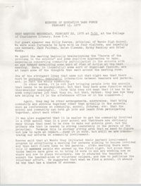 Minutes of the Trident Education Task Force, February 15, 1978