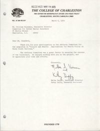 Letter from Melba Varner and Kathy Duffy to William Saunders, March 6, 1979
