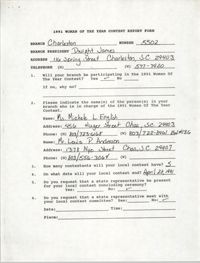 1991 Woman of the Year Contest Report Form