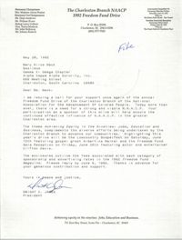 Letter from Dwight C. James to Mary Alice Mack, May 20, 1992