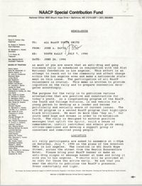 Memorandum, John A. Davis, Youth Rally, June 26, 1990