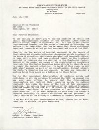 Letter from Dwight C. James to Strom Thurmond, June 15, 1990